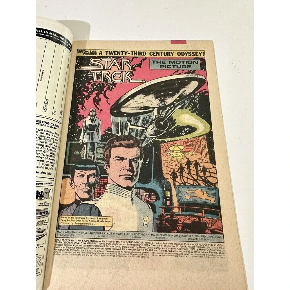 STAR TREK Lot Of 2 #1 #6 Marvel‎ 1979 Star-studded 23rd Century Odyssey Today